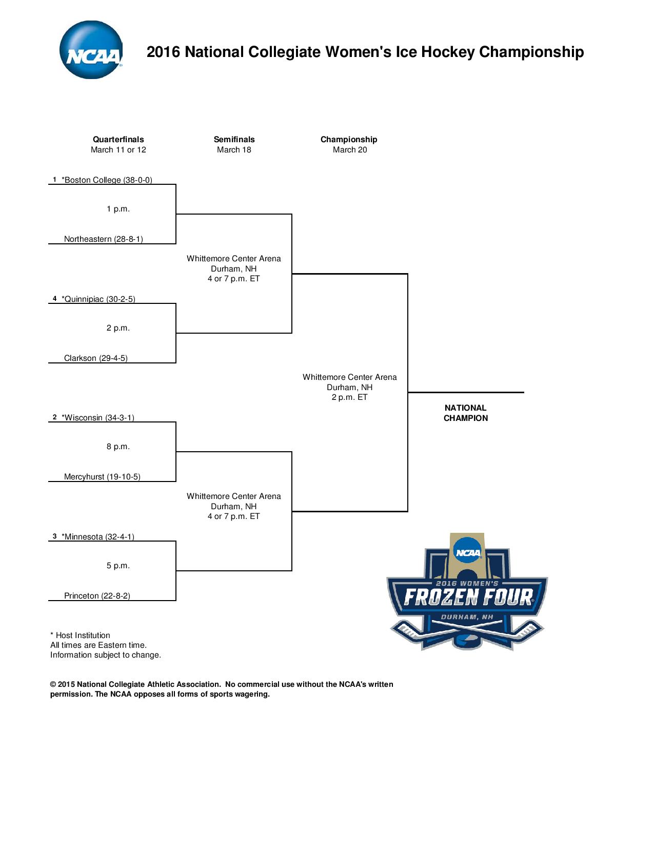 Ncaa Women'S Hockey Tournament 2024 Reyna Clemmie