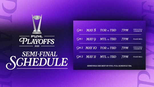 PWHL Initial Playoff Schedule Announced